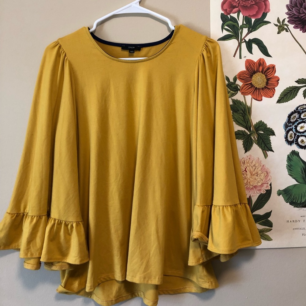 Drew Bell Sleeve Yellow Shirt XS